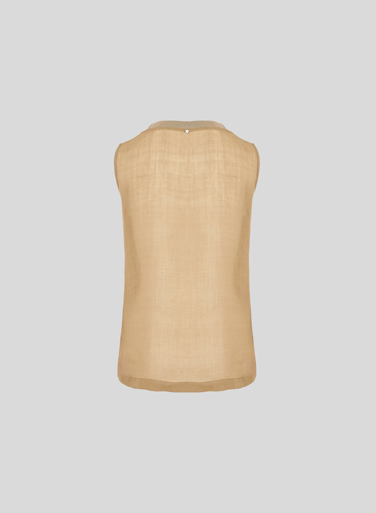 EMBROIDERED RAMIE SLEEVELESS TOP
