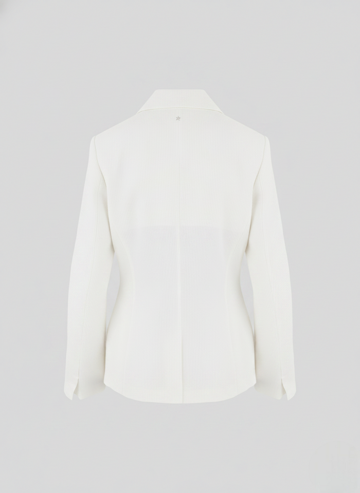 COTTON, SILK, AND VISCOSE SEERSUCKER JACKET