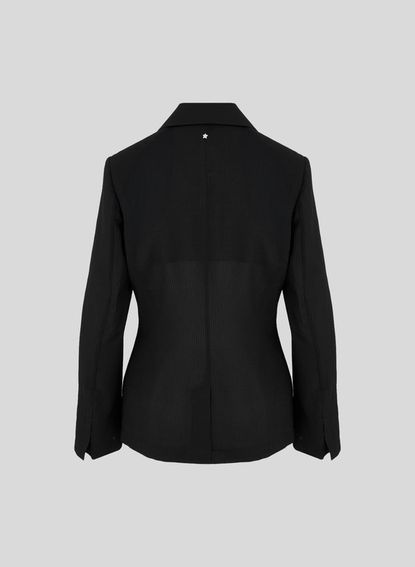 COTTON, SILK, AND VISCOSE SEERSUCKER JACKET