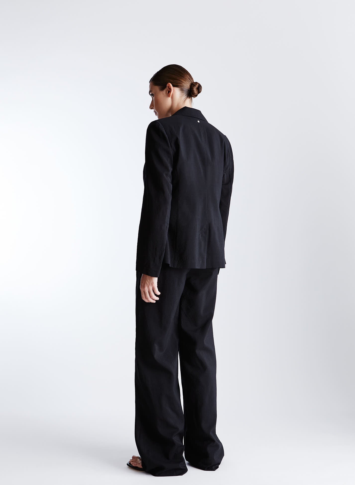COTTON, SILK, AND VISCOSE SEERSUCKER JACKET