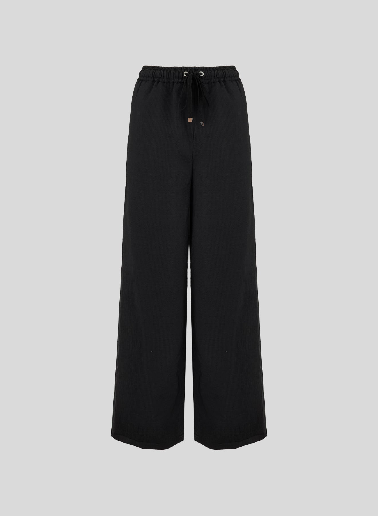 COTTON, SILK, AND VISCOSE SEERSUCKER PANTS