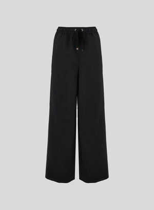 PANTALONI IN SEERSUCKER DI COTONE, SETA E VISCOSA