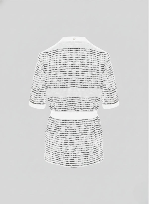 TEXTURED COTTON BLEND JACKET
