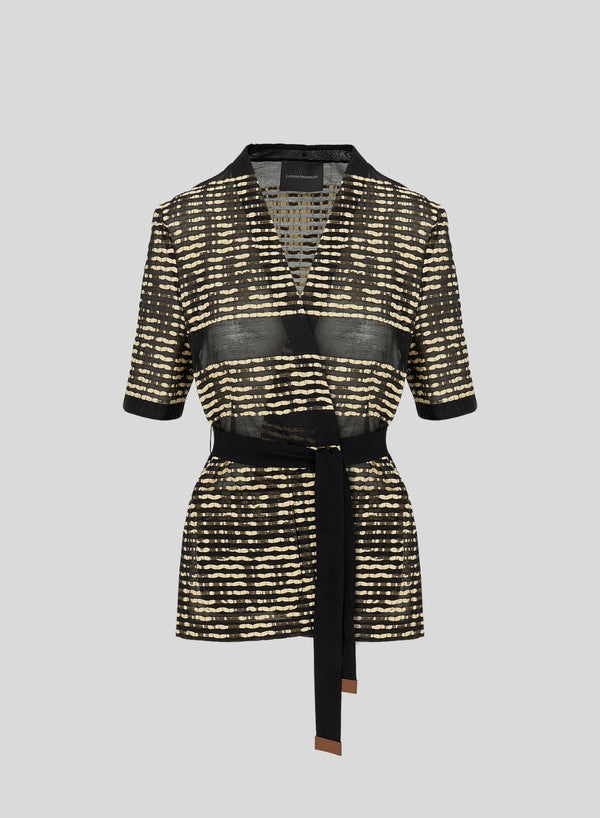 TEXTURED COTTON BLEND JACKET