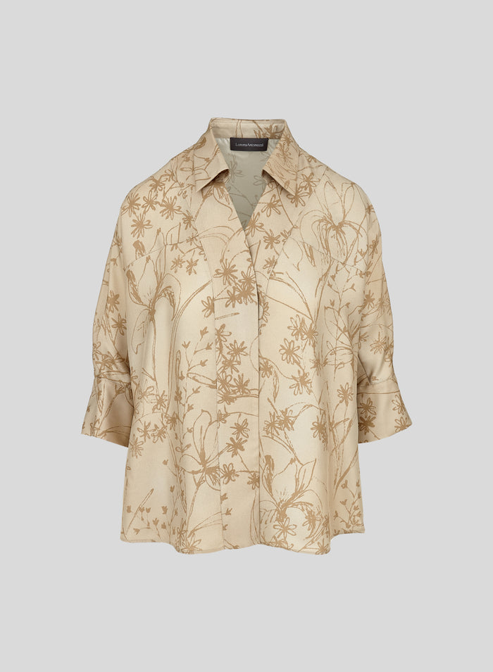 SILK BLOUSE WITH FLORAL PRINT