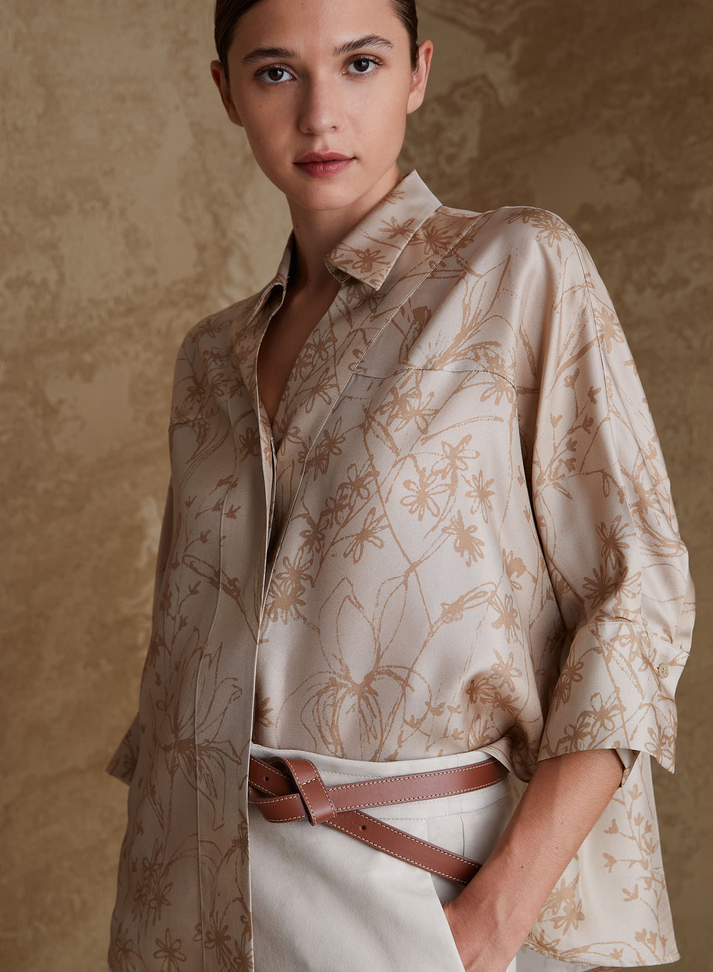 SILK BLOUSE WITH FLORAL PRINT