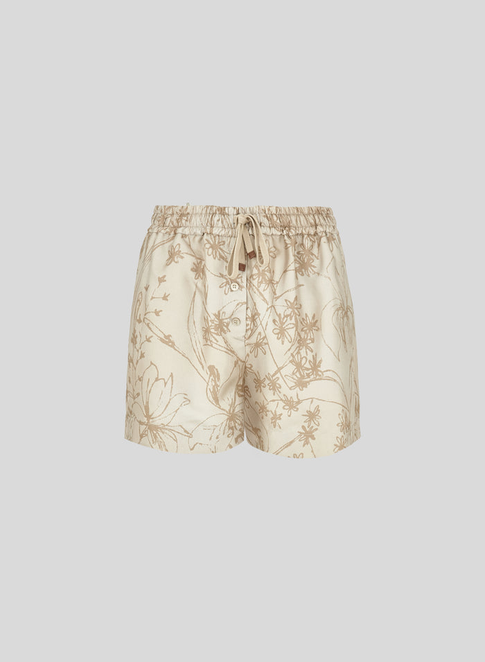 SILK SHORTS WITH FLORAL PRINT