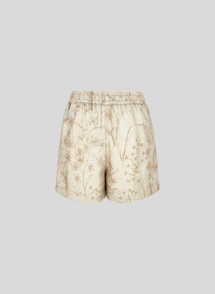 SILK SHORTS WITH FLORAL PRINT