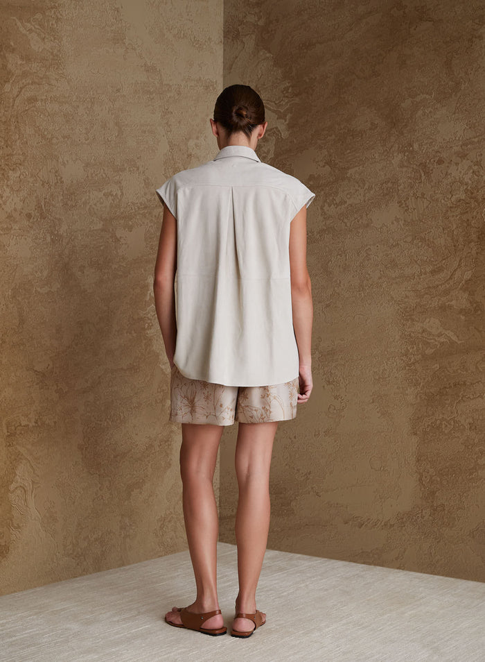 SILK SHORTS WITH FLORAL PRINT