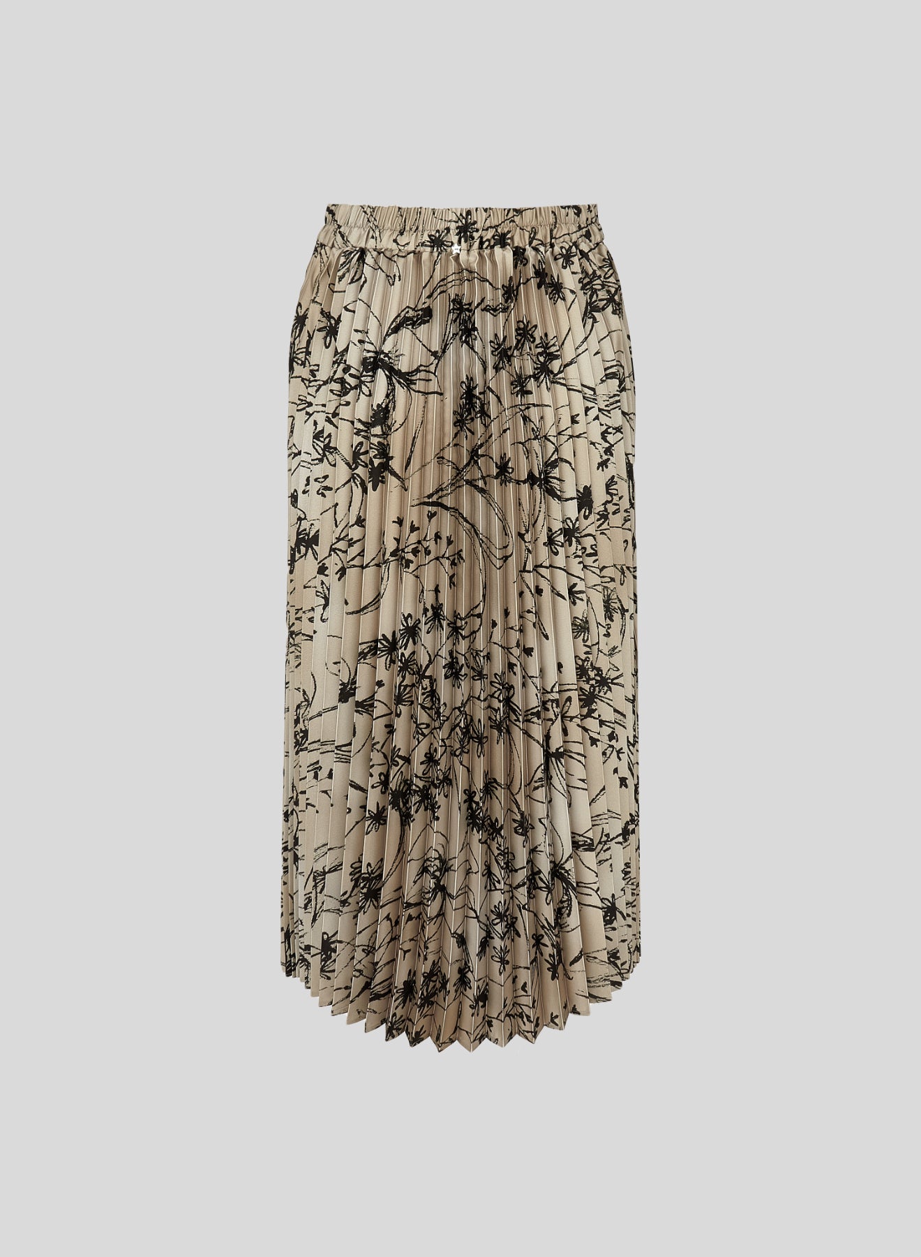 PLEATED MIDI SKIRT WITH FLORAL PRINT