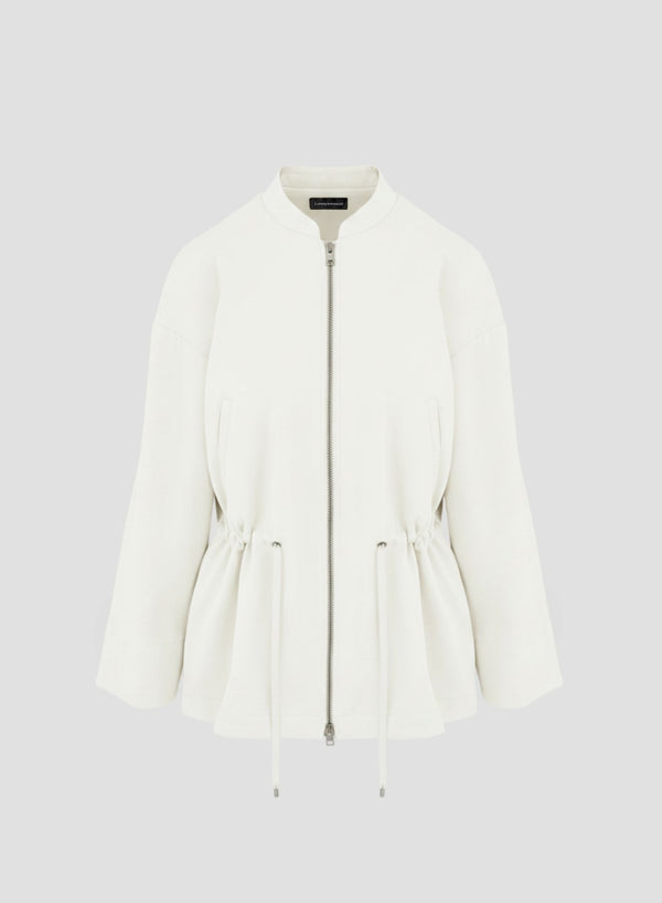 LIGHTWEIGHT COTTON JERSEY FLEECE JACKET