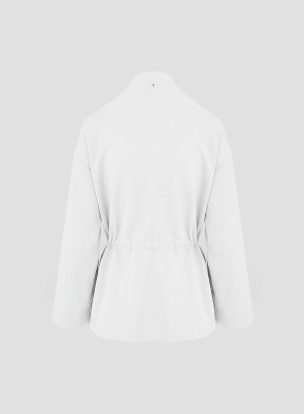 LIGHTWEIGHT COTTON JERSEY FLEECE JACKET
