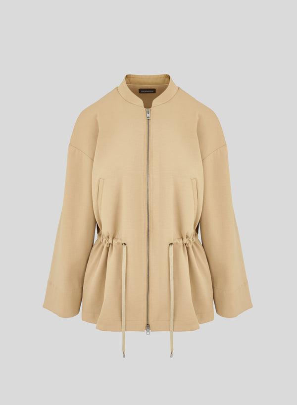LIGHTWEIGHT COTTON JERSEY FLEECE JACKET