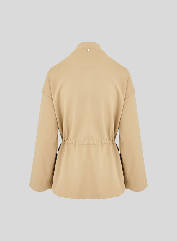 LIGHTWEIGHT COTTON JERSEY FLEECE JACKET