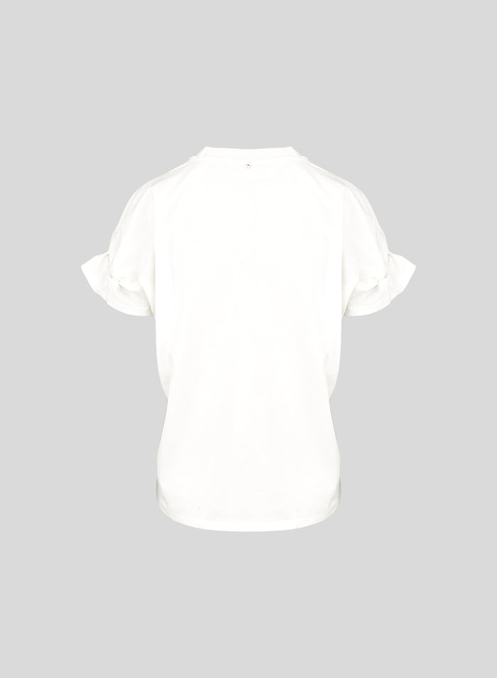 COTTON T-SHIRT WITH RUFFLES