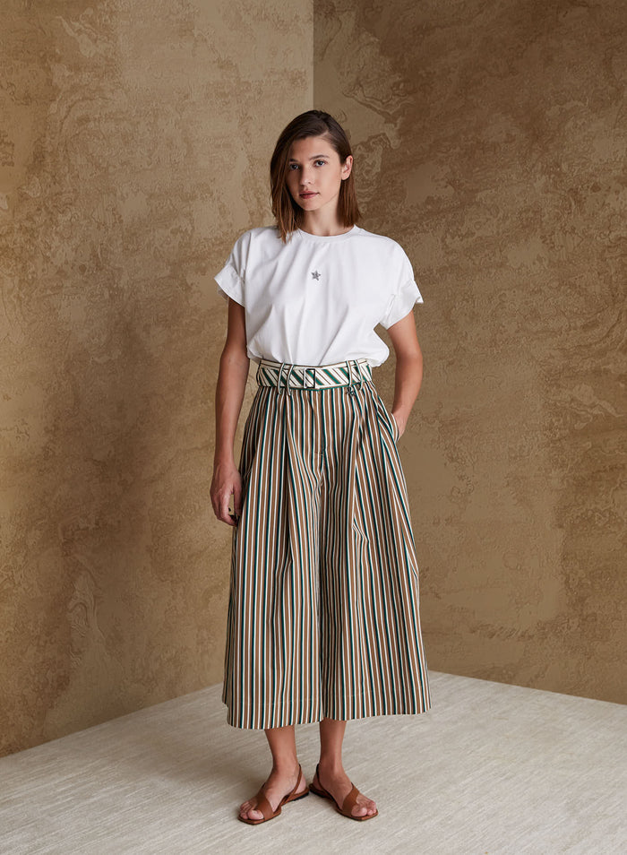 COTTON T-SHIRT WITH RUFFLES