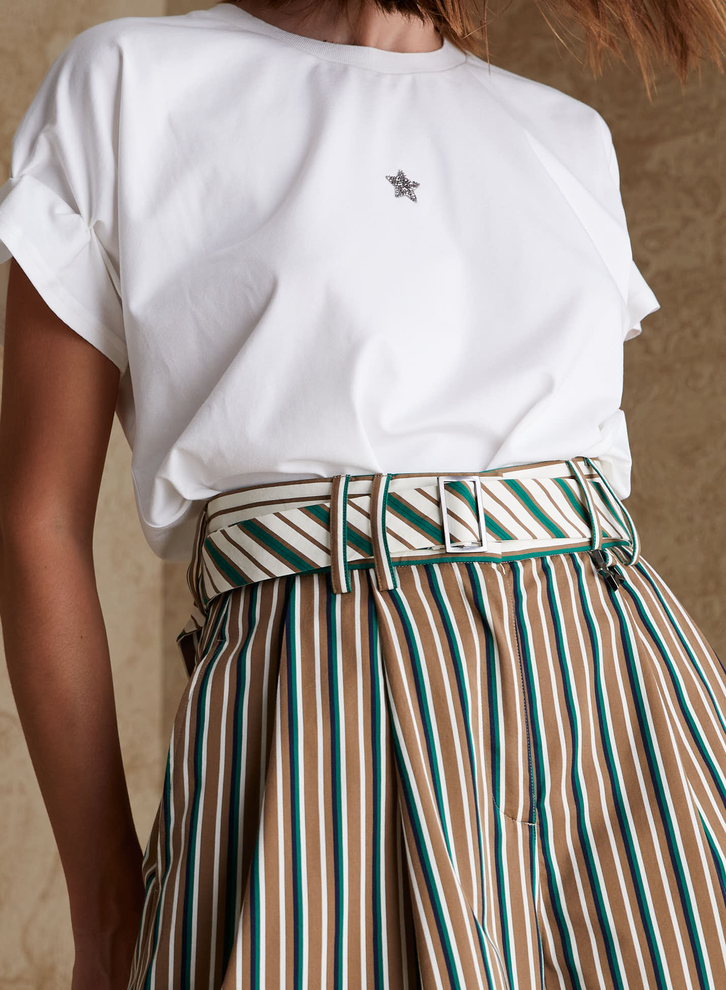 COTTON T-SHIRT WITH RUFFLES