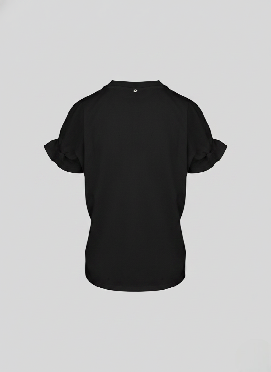 COTTON T-SHIRT WITH RUFFLES