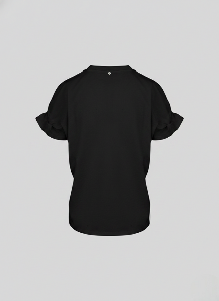 COTTON T-SHIRT WITH RUFFLES