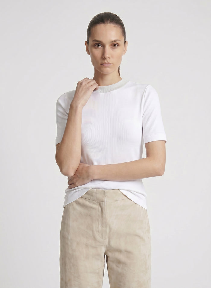 PANTALONI A GAMBA LARGA IN CAMOSCIO