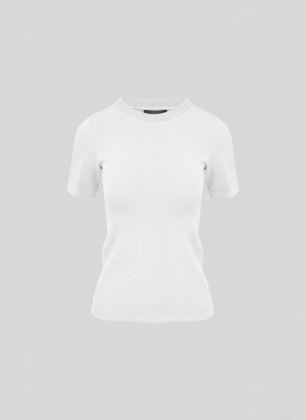 T-SHIRT IN JERSEY DI COTONE CON INSERTI IN PIZZO