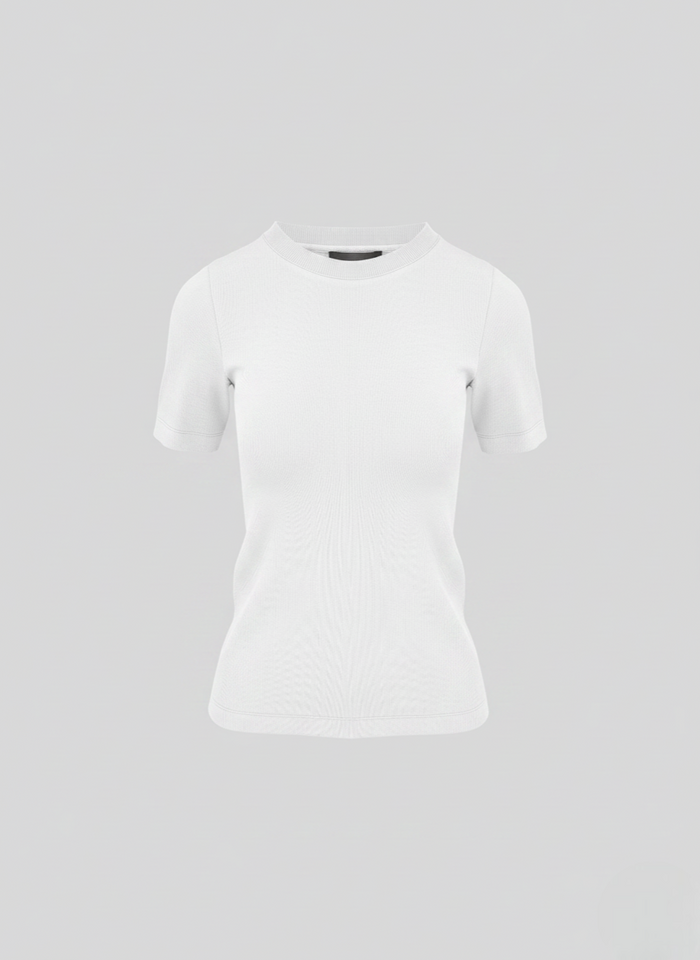 COTTON JERSEY T-SHIRT WITH LACE INSERTS