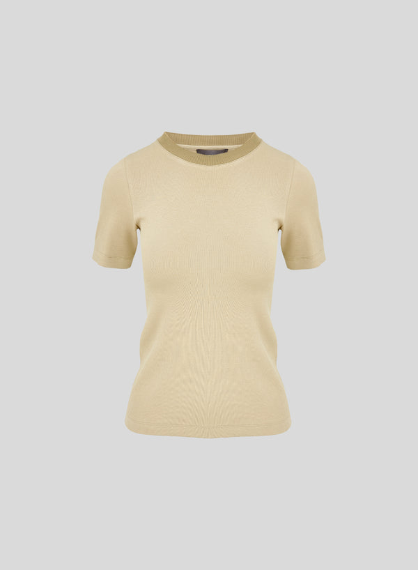 T-SHIRT IN JERSEY DI COTONE CON INSERTI IN PIZZO
