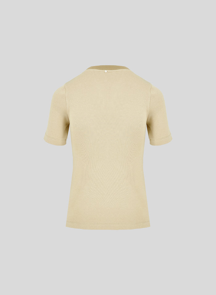 T-SHIRT IN JERSEY DI COTONE CON INSERTI IN PIZZO