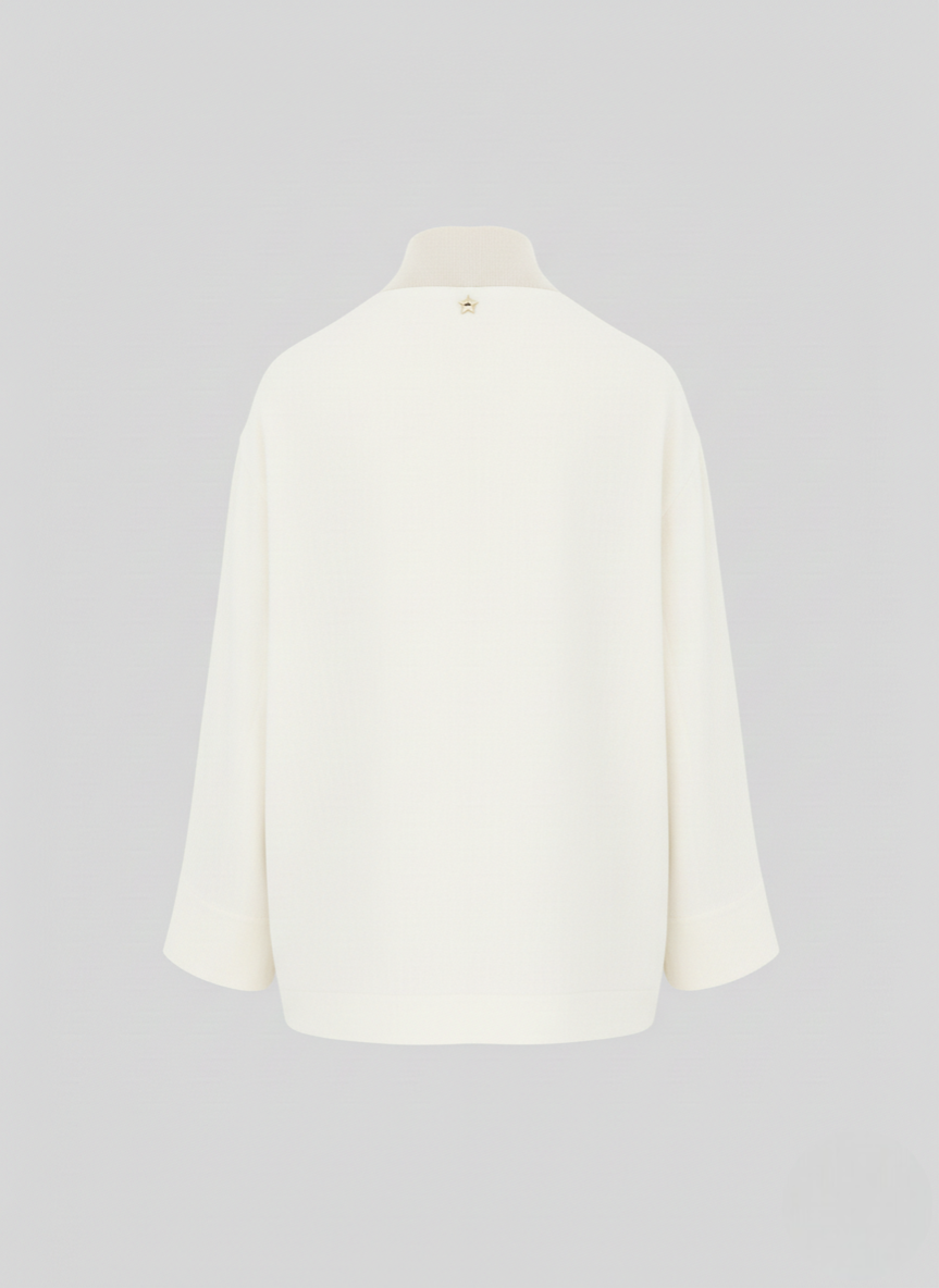 COTTON AND LINEN HERRINGBONE PINSTRIPED JACKET