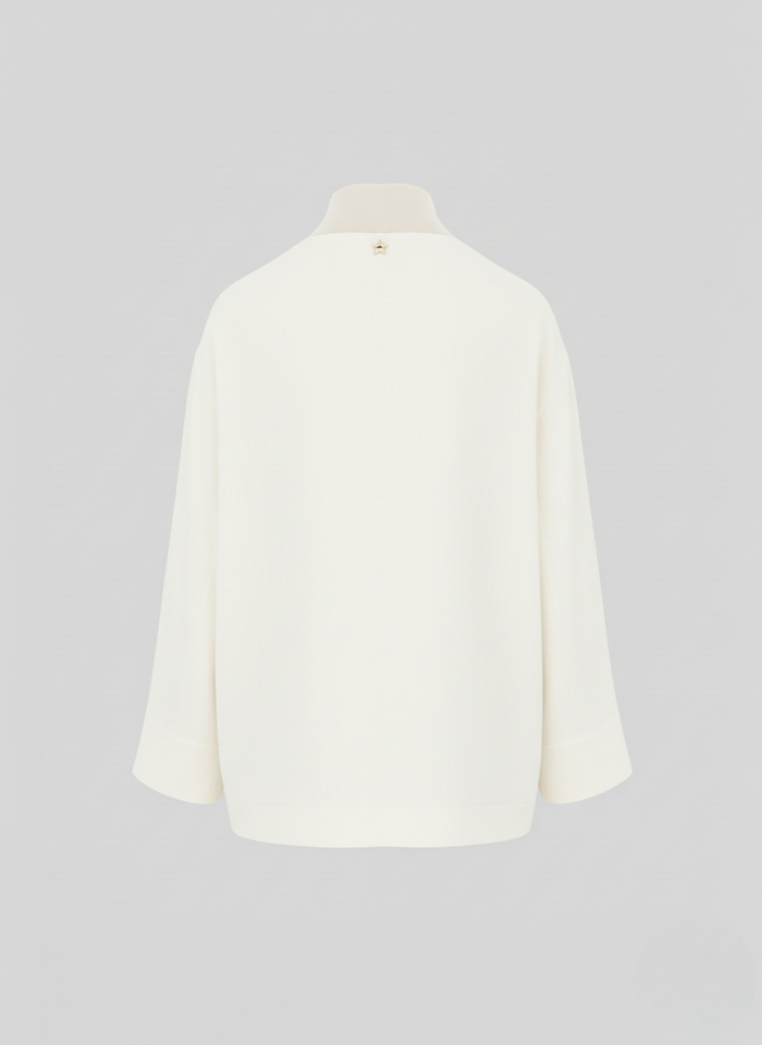 COTTON AND LINEN HERRINGBONE PINSTRIPED JACKET