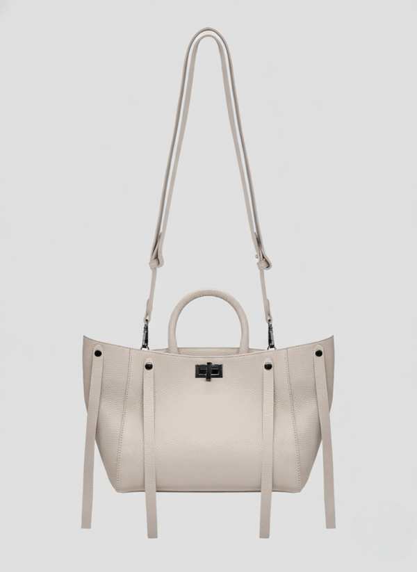 BORSA A TRACOLLA IN PELLE MARTELLATA