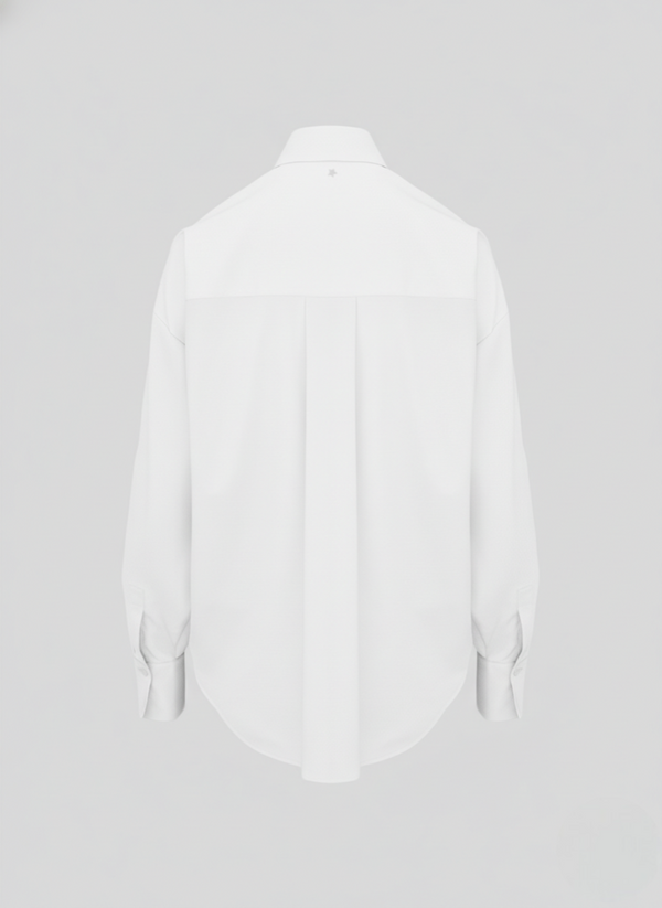 CAMICIA CLASSICA IN TWILL DI MISTO SETA
