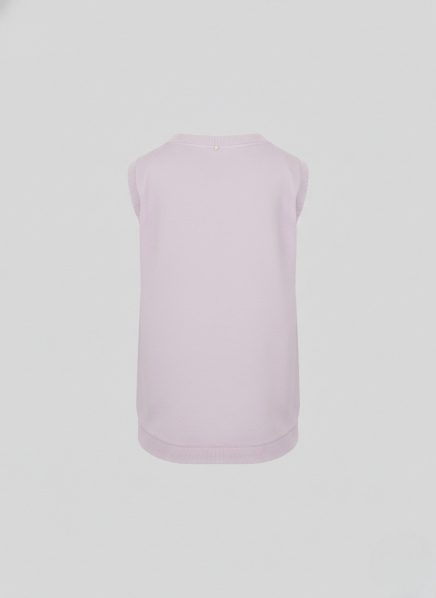 COTTON AND SILK BLEND TWILL TOP