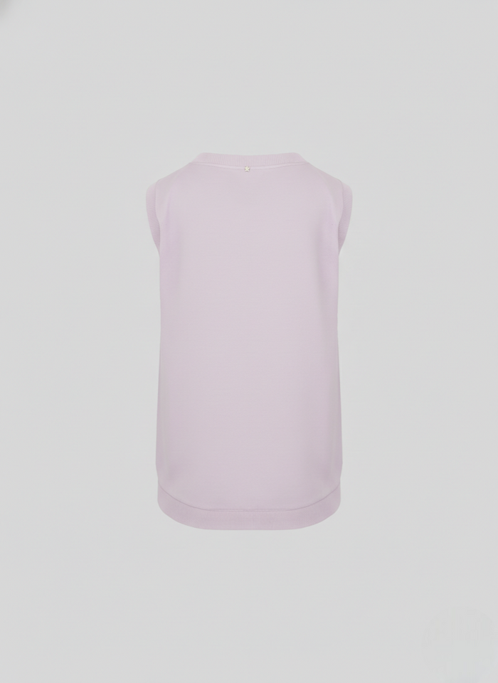 COTTON AND SILK BLEND TWILL TOP