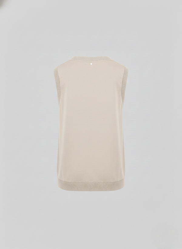 COTTON AND SILK BLEND TWILL TOP