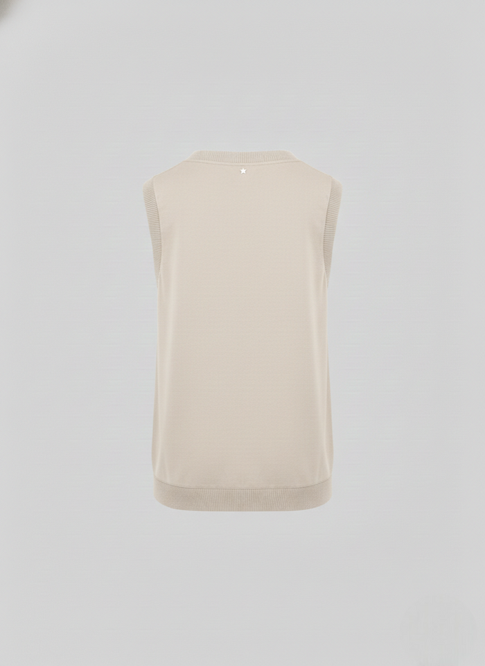 COTTON AND SILK BLEND TWILL TOP