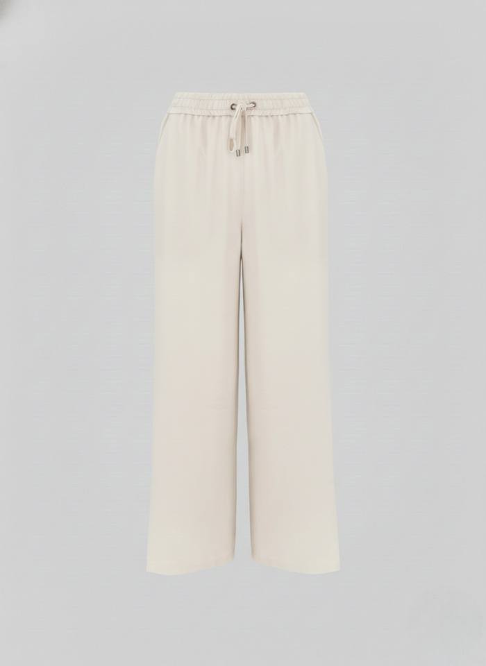 PANTALONI IN TWILL DI MISTO SETA