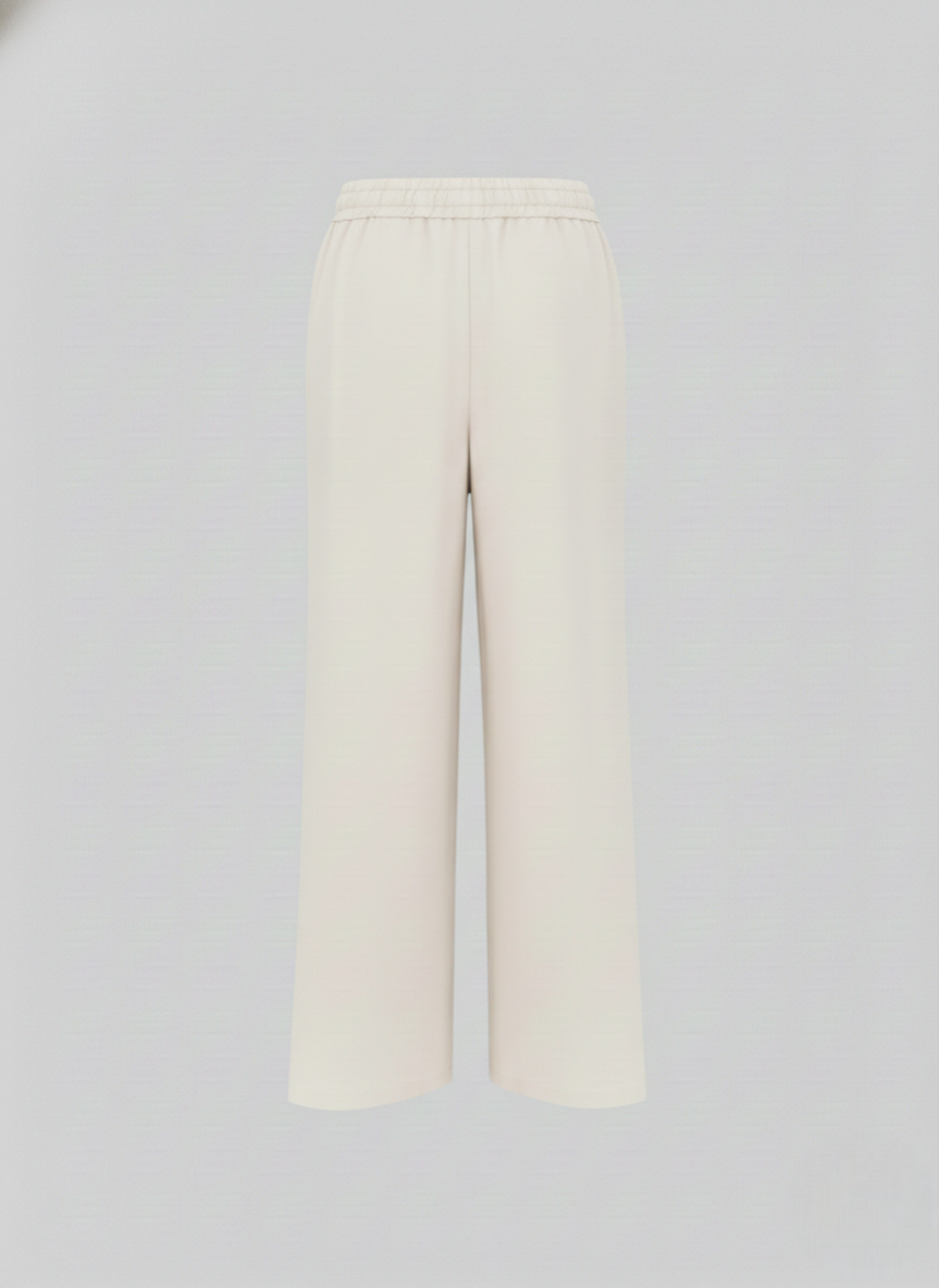 PANTALONI IN TWILL DI MISTO SETA