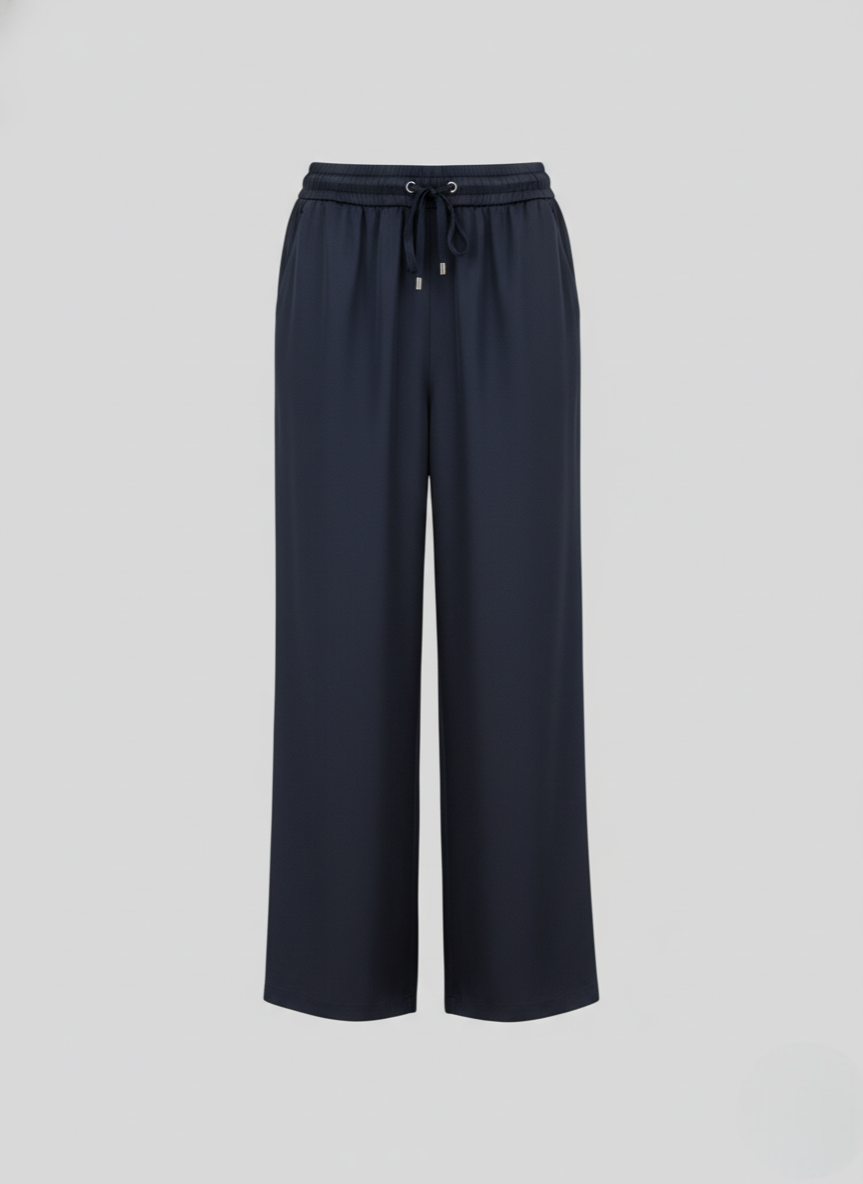 PANTALONI IN TWILL DI MISTO SETA