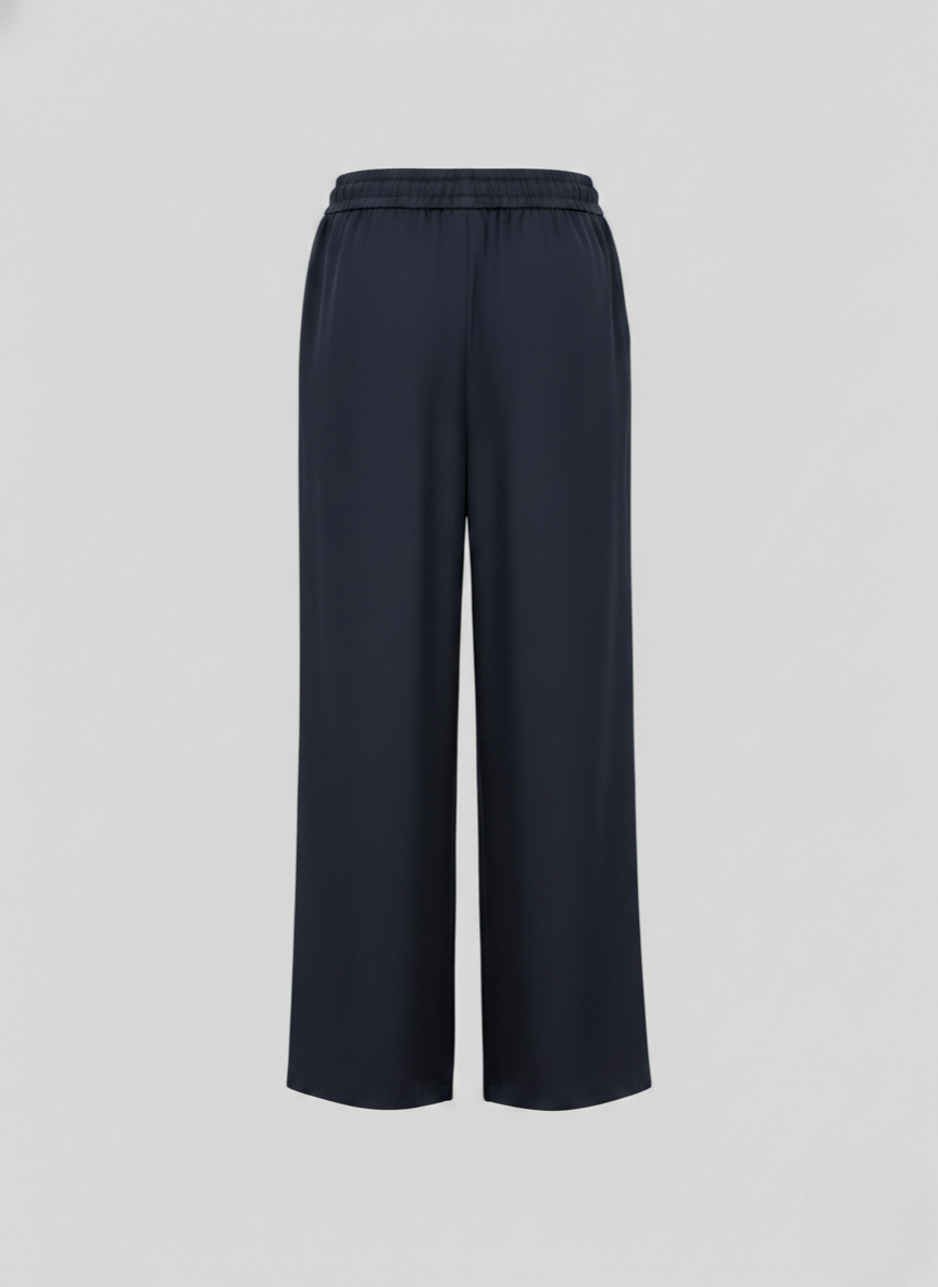 PANTALONI IN TWILL DI MISTO SETA