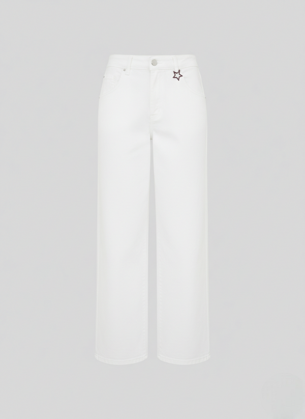 PANTALONI A GAMBA LARGA IN DENIM