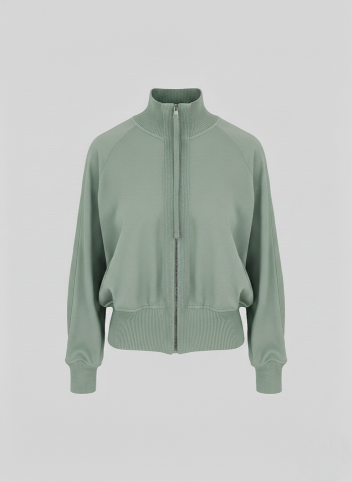 COTTON AND SILK BLEND TWILL BOMBER
