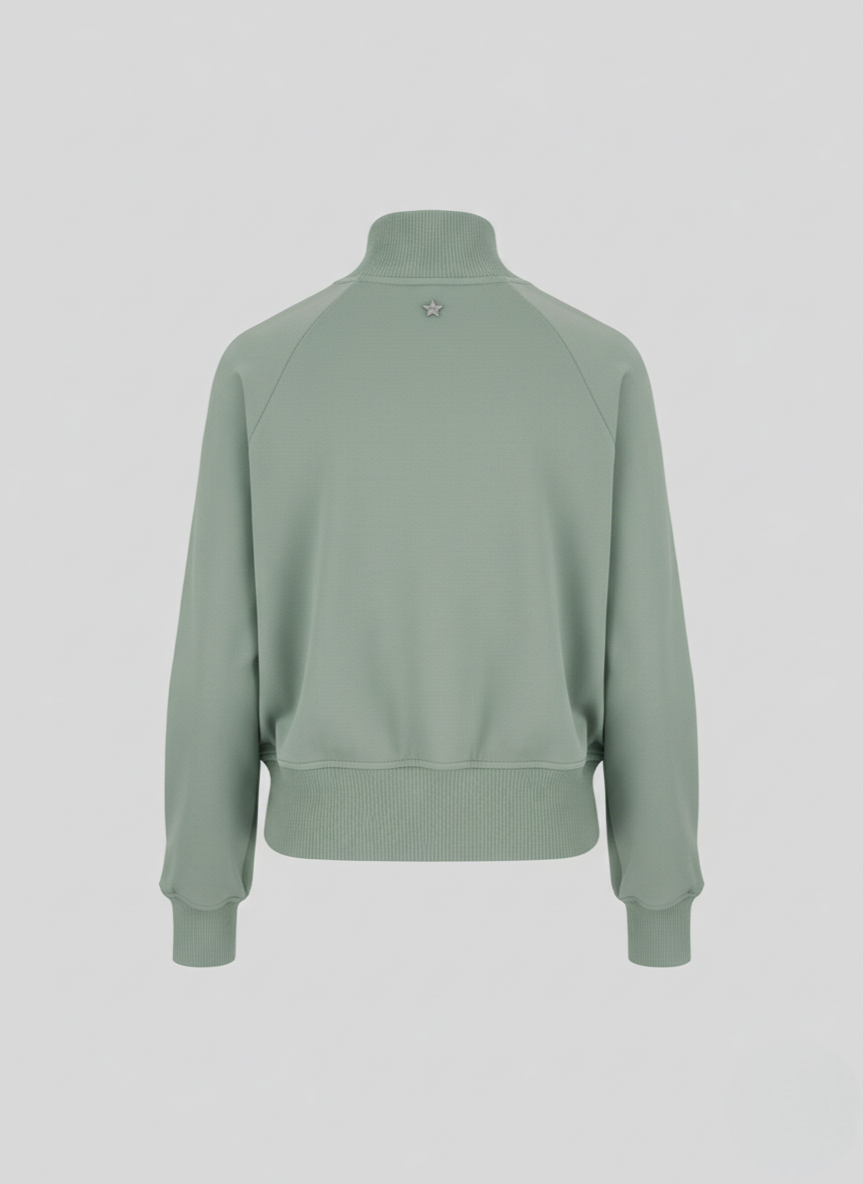 COTTON AND SILK BLEND TWILL BOMBER