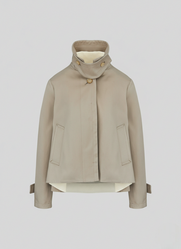 CABAN IN CANVAS DI COTONE STRETCH