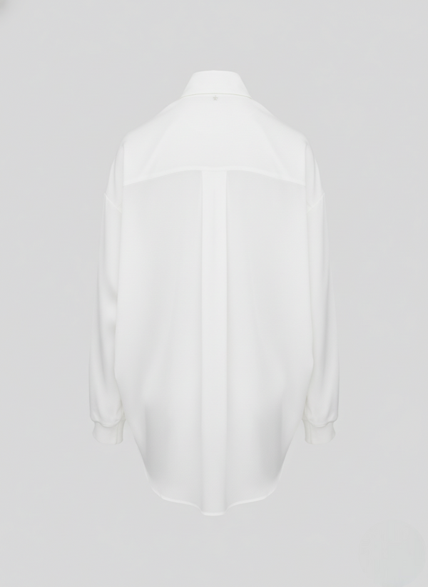 SILK BLEND TWILL OVERSIZED SHIRT