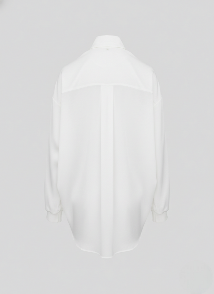 SILK BLEND TWILL OVERSIZED SHIRT