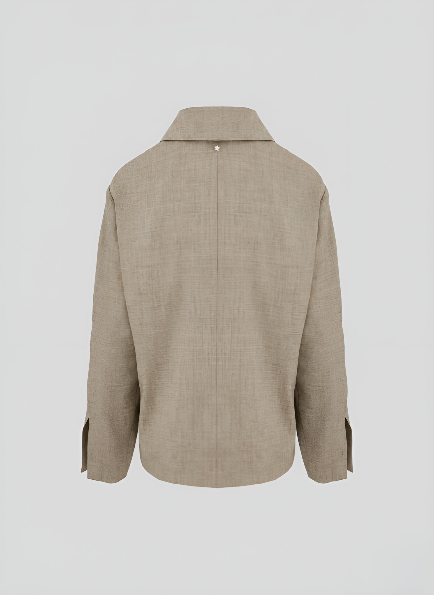 LINEN AND VISCOSE MELANGE BLEND FIELD JACKET