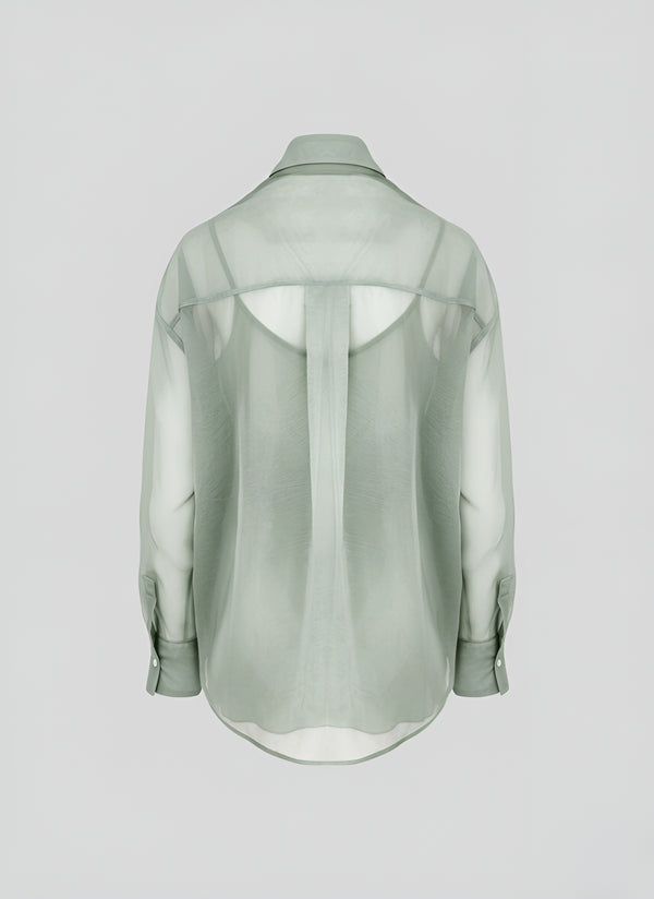 PRINTED SILK VOILE SHIRT