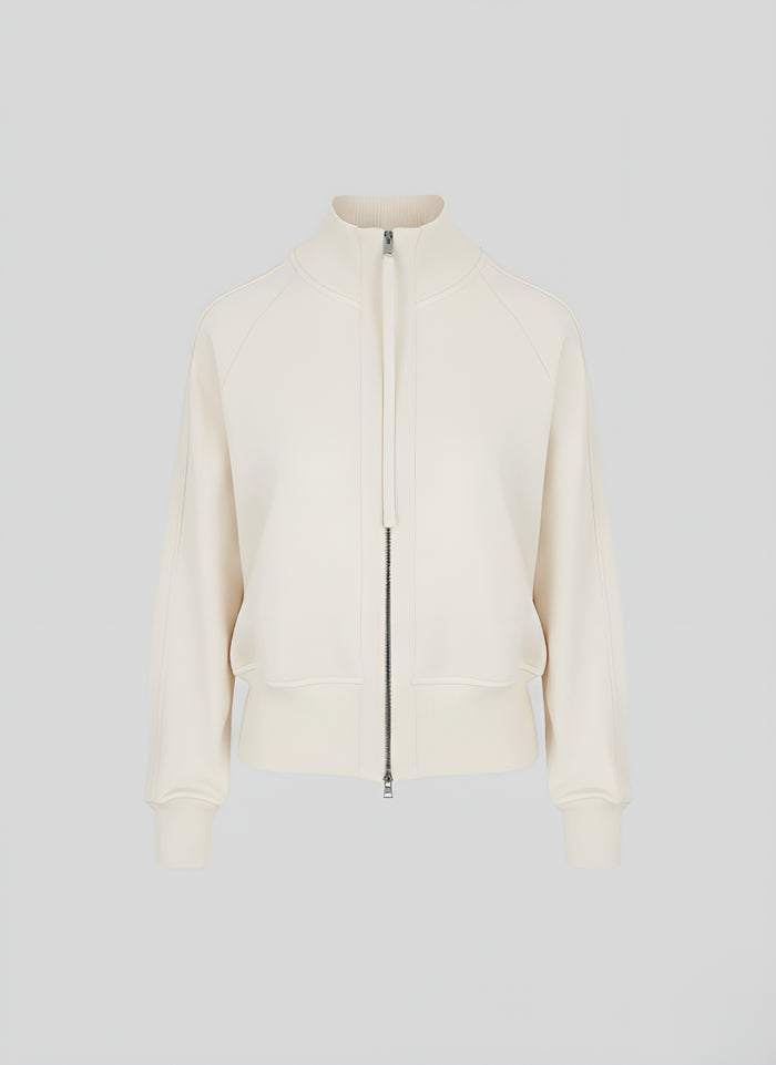 COTTON AND SILK BLEND TWILL BOMBER