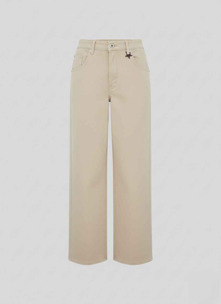 PANTALONI A GAMBA LARGA IN DENIM